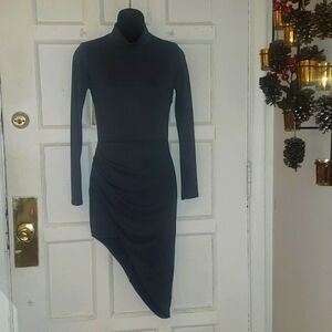 Gray asymmetrical bodycon dress